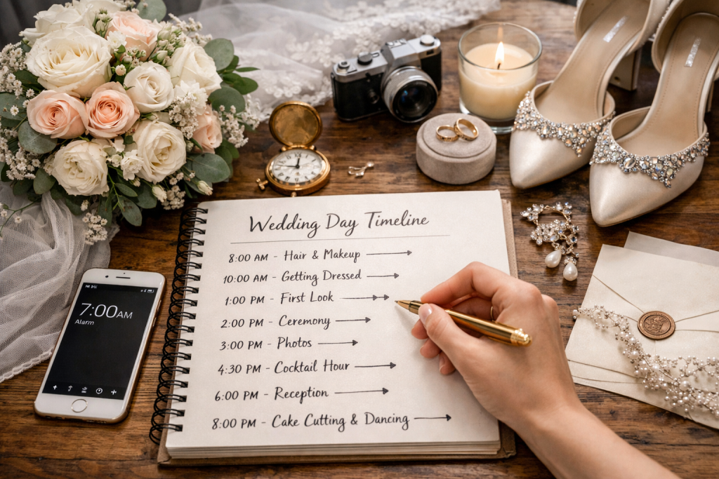 How to Build a Wedding Day Timeline That Actually Works